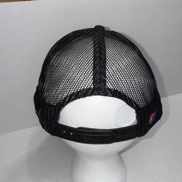 AVIATOR NATION Vintage Smiley Face 🙂 Trucker Hat (Black) SoulCycle - Picture 5 of 12